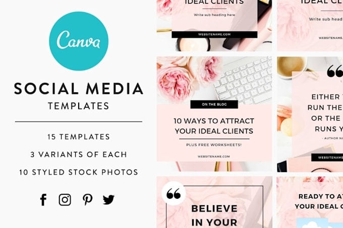 do custom canva designs for social media posts for you needs