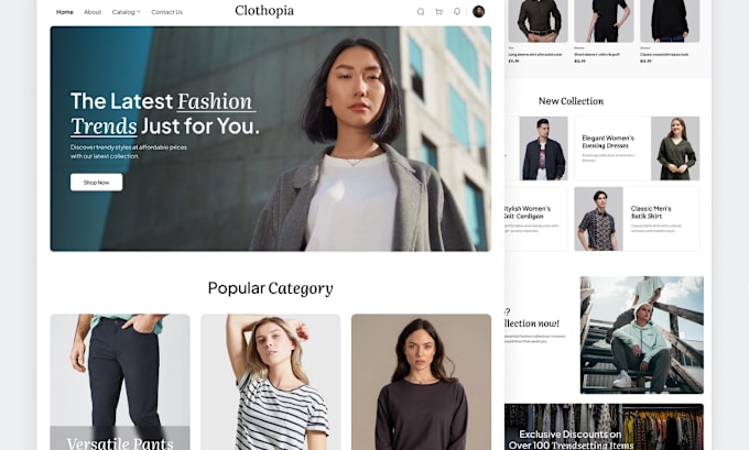 Modern clothing websites online