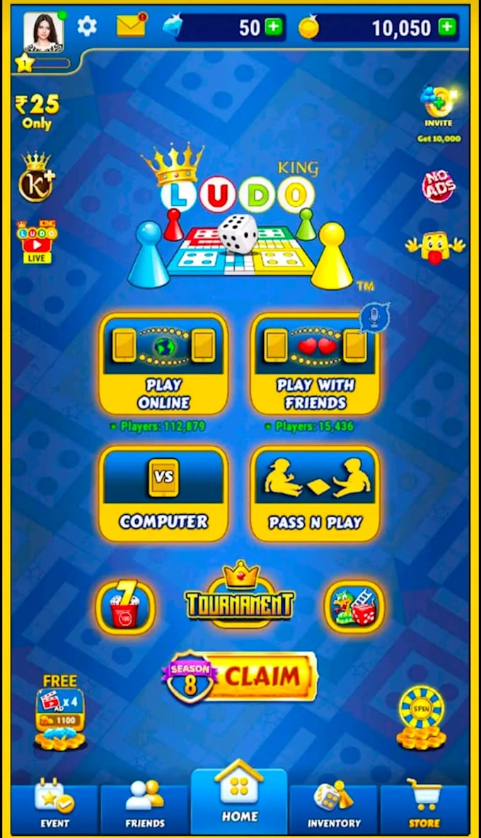Ludo king game with admin panel , unity game development by Rayservice1 ...