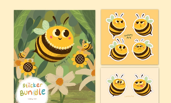 create cute kawaii cartoon character illustration