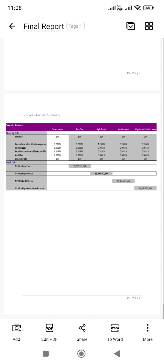 provide professional financial analysis and reporting
