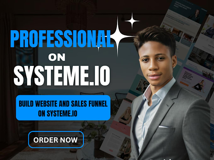 build, revamp, salesfunnel in systeme io, blog, landing page, systeme io website