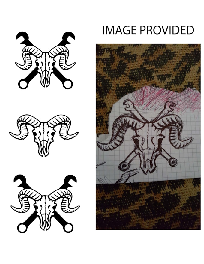 convert your sketch or image to digital vector art logo