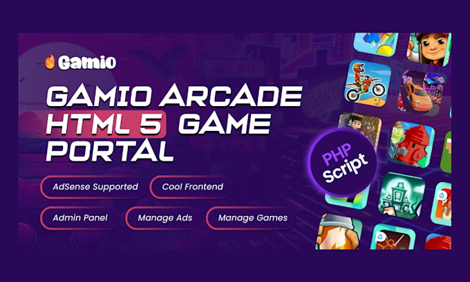 develop arcade games website and monetize with ads