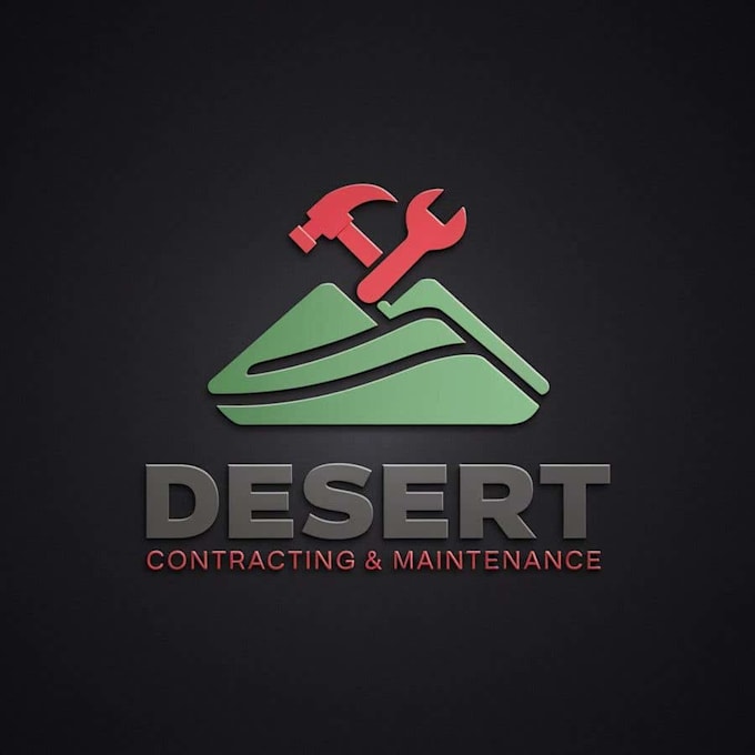 make professional desert contracting and maintenance logo