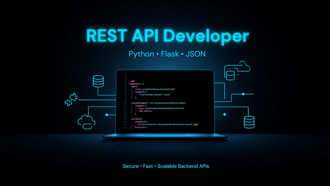 develop rest API using python flask and json integration