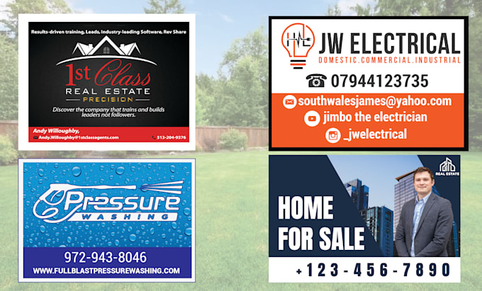 create eye catching custom and real yard sign design