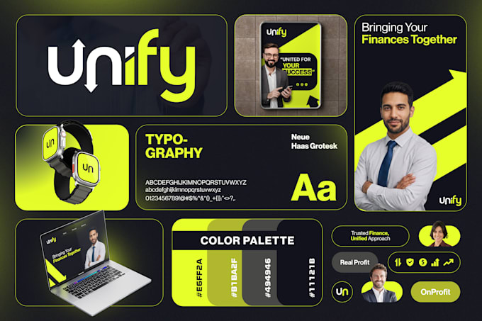 full brand style guide identity, logo and branding kit with brand guidelines