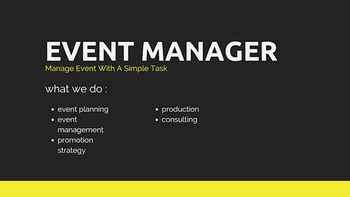write an event management, event planning business plan