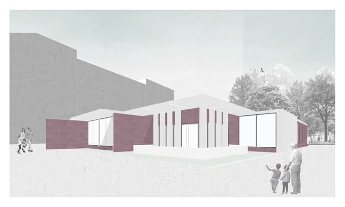 make collage style renders and perspective views