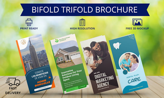 design a flyer, trifold, bifold, brochure real state leaflet