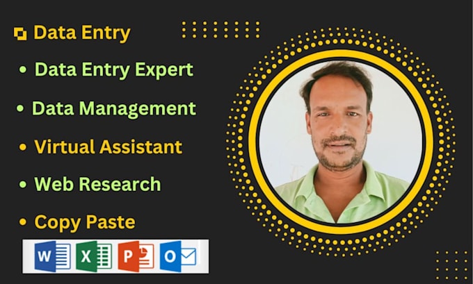 do expert data entry, web research, and copy paste services