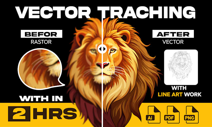 expertly vectorize and trace your logo or image in 2 hours