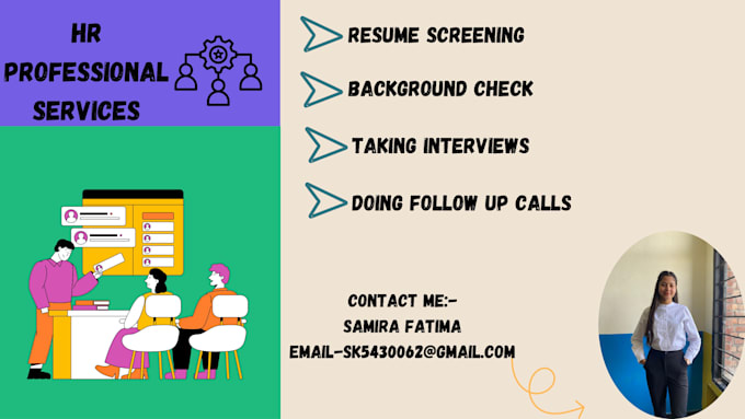 screen resumes and take interviews of candidates