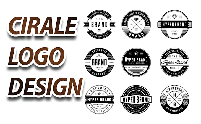 draw bold typography logo design circle style