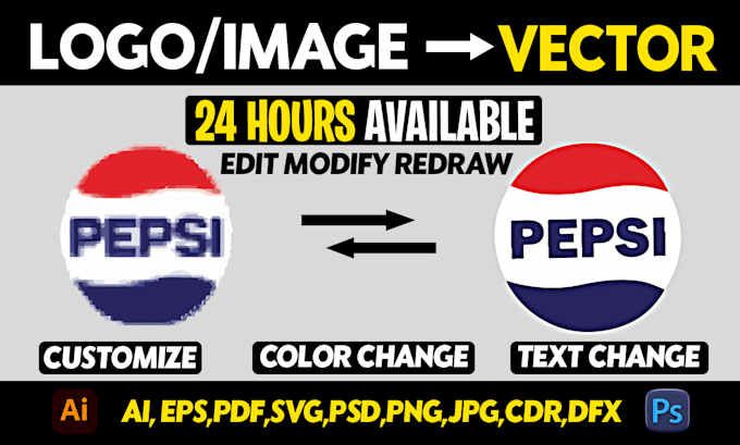 Redraw, modify and vectorize your logo and images by Minhach4 | Fiverr