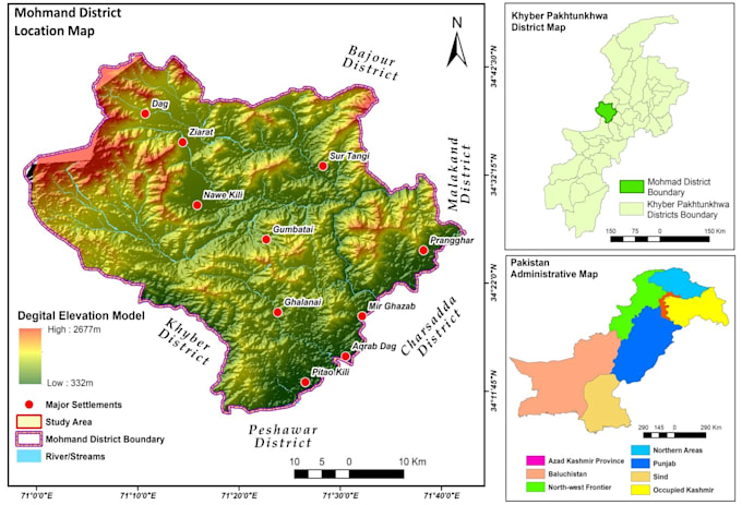 make a professional study area and location map in arcgis