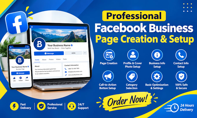 create and setup a professional facebook business page or fan page