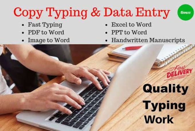 do fast typing job, retyping scanned documents