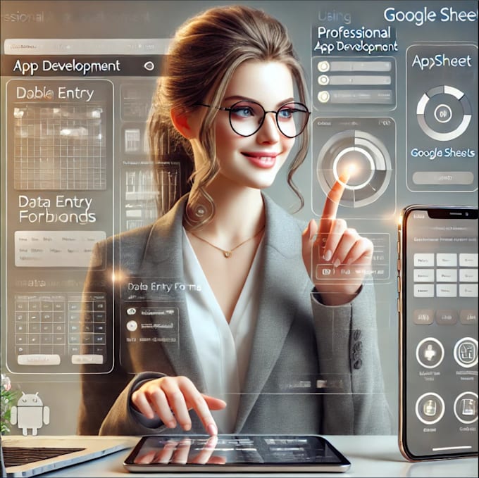 develop web and mobile apps using appsheet, google sheets, and glide