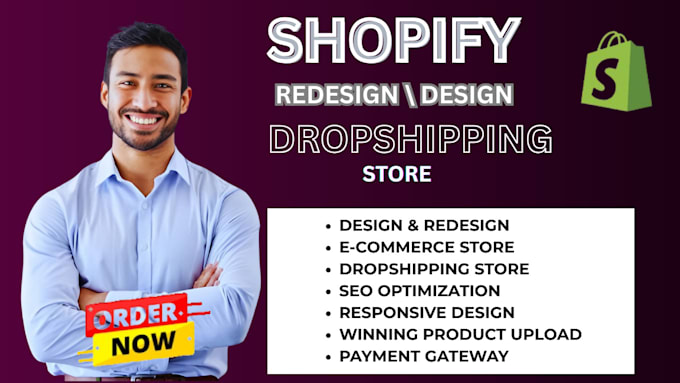 design, redesign shopify store, shopify dropshipping store , shopify website