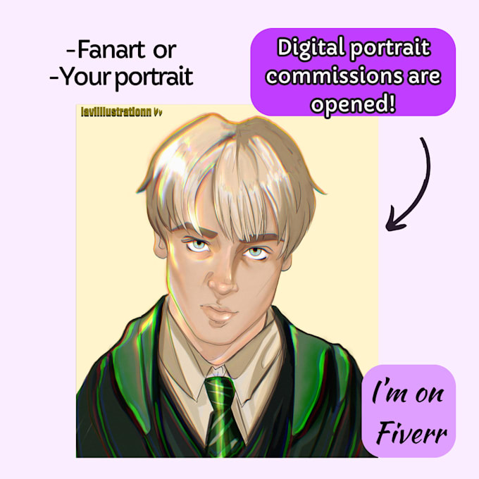 draw a good stylish digital portraits for you