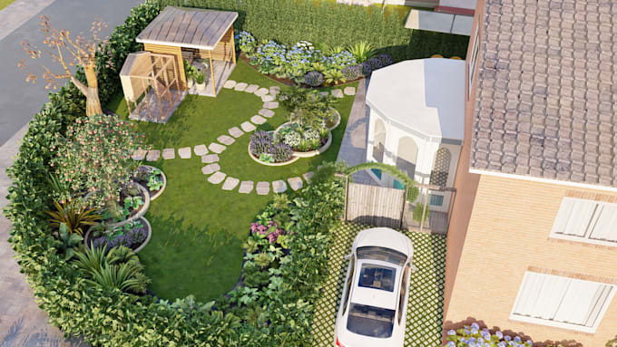 do backyard landscape design, garden, fireplace, pool, deck and patio design