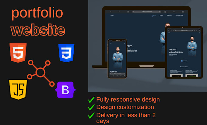 Create portfolio website with html and css and js by Youssf_aboulkar ...