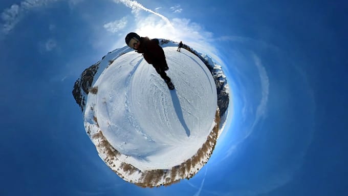 edit skiing insta360 VR drone video professionally