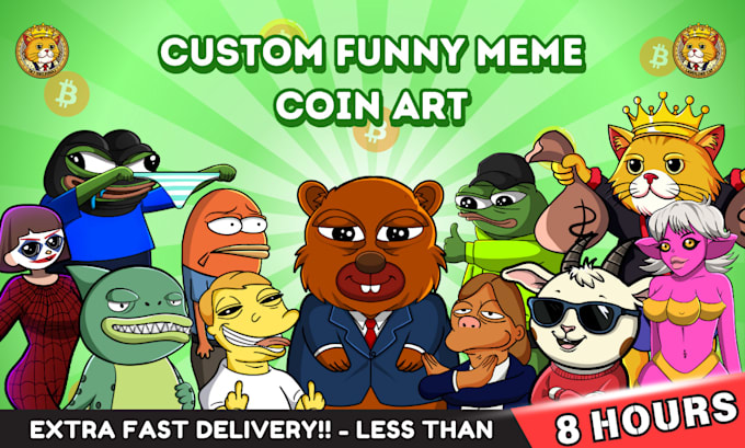 draw funny meme character with cartoon style for your web and social media