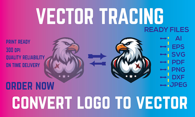 do vector tracing, vectorize, svg, redraw logo to vector