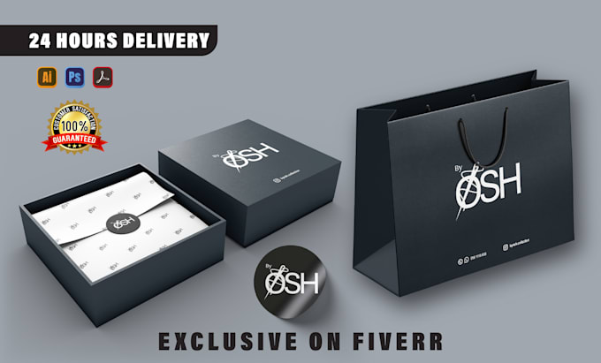 design product packaging with dieline and print ready file