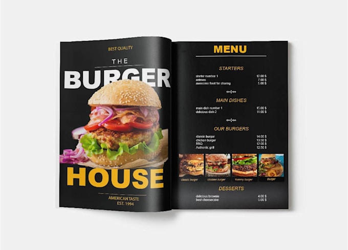 Design unique menu cards , food flyers , custom menu by Ssdesigner77 ...