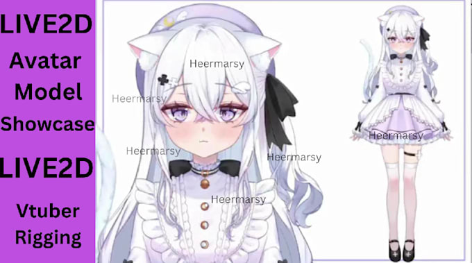 do draw live2d design 2d vtuber commission streaming avatar 3d streaming