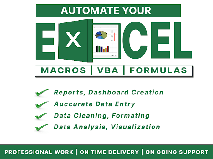 Excel vba formulas macros data cleaning analysis and visualization