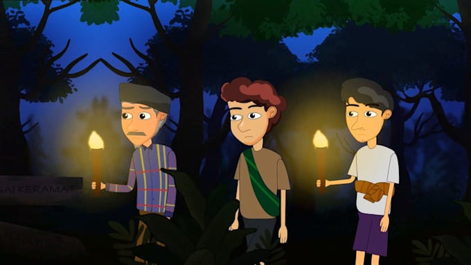 create a 2d cartoon animation for you