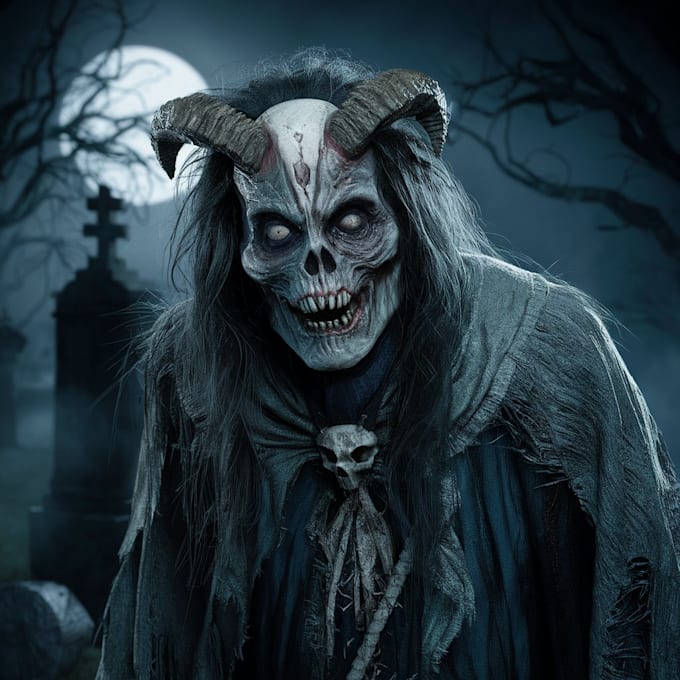design an fantasy horror character art
