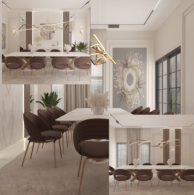 do interior design 3d render and exterior design