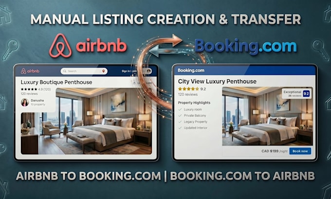 list ransfer you airbnb to booking com booking com to airbnb