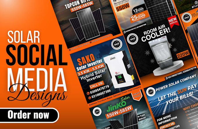 design creative solar social media posts for solar energy company