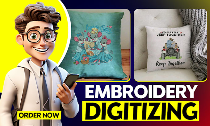 do perfect embroidery digitizing into dst pes vp3 jef exp in 1 hour