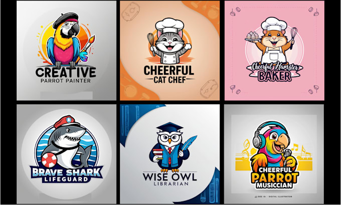 design a custom professional mascot logo in illustrator