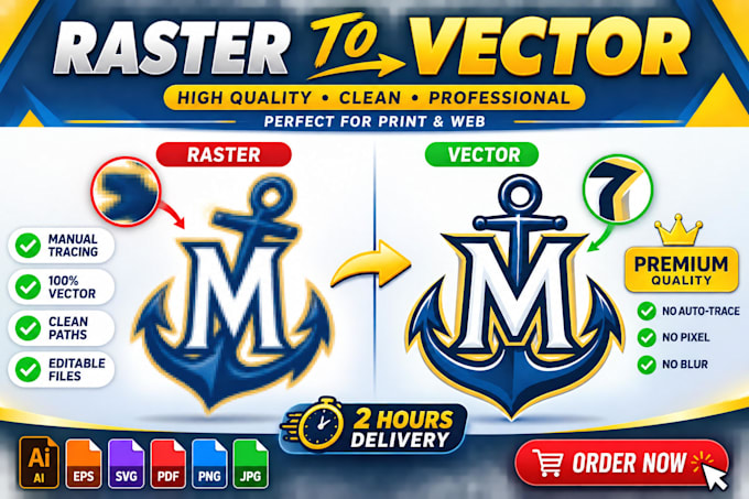 vector tracing, convert image to vector file, vector logo