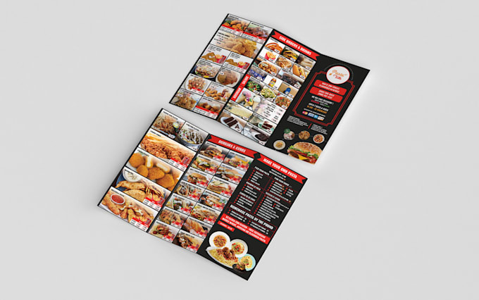 create an engaging food menu or restaurant menu and digital tv menu