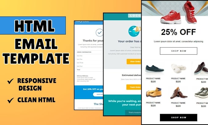 design responsive HTML email templates , news letters , web pages