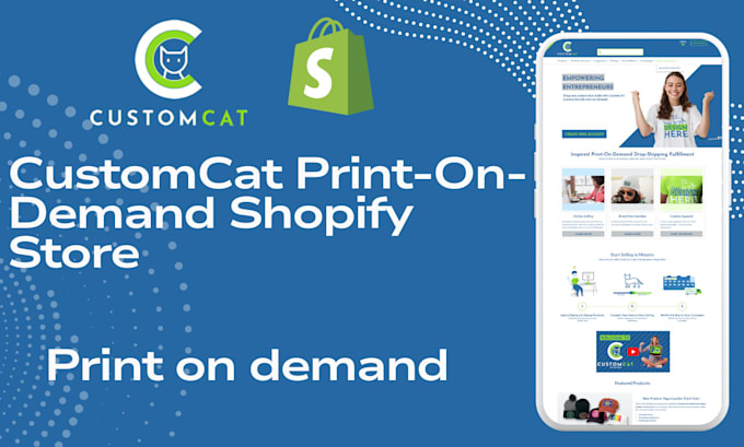 create your custom cat print on demand shopify store