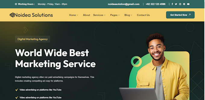 build, design, or redesign wordpress, wix, squarespace, or webflow website