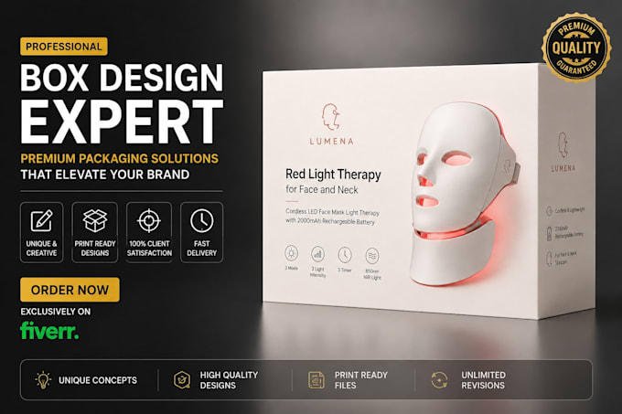 design professional amazon product packaging, box design