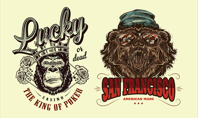 make esports mascot logo, monkey, gorilla, tattoo, king