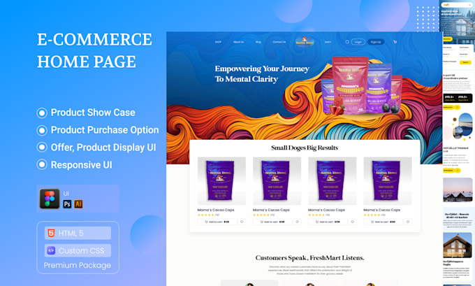 create ecommerce website uiux design with figma